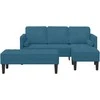 Sofa Sofos komplektas su pagalve 2 pcs Mėlyna Poliesteris