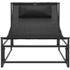 Sodo gulėjimo kėdė, antracito spalvos, 87x74x73cm, plienas ir tekstilenas