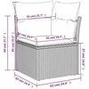 Sodo sofa su pagalve Ruda 62 x 62 x 69 cm Poli ratanas