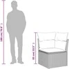 Sodo sofa su pagalve Ruda 62 x 62 x 69 cm Poli ratanas