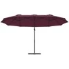 Skėtis nuo saulės Bordo raudona 372 x 198 x 243 cm