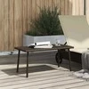 sodo kavos staliukas stačiakampis ruda 80x40x37 cm poliratanas