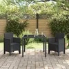 Sodo Kėdė 2 pcs Antracitas 53 x 49 x 85 cm Polipropilenas