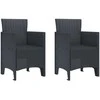 Sodo Kėdė 2 pcs Antracitas 53 x 49 x 85 cm Polipropilenas