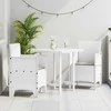 Sodo Kėdė su pagalve 2 pcs Balta 53 x 49 x 85 cm Polipropilenas