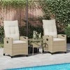 Sodo Kėdė 2 pcs Bežinė ir kreminė 56 x 60 x 112 cm