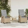 Sodo Kėdė 2 pcs Bežinė ir šviesiai pilka 56 x 60 x 112 cm