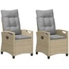 Sodo Kėdė 2 pcs Bežinė ir šviesiai pilka 56 x 60 x 112 cm
