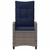Sodo Kėdė 2 pcs pilka ir tamsiai mėlyna 56 x 60 x 112 cm