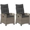 Sodo Kėdė 2 pcs Pilka ir tamsiai pilka 56 x 60 x 112 cm