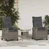 Sodo Kėdė 2 pcs Pilka ir tamsiai pilka 56 x 60 x 112 cm