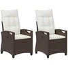 Sodo Kėdė 2 pcs Ruda ir grietinėlė 56 x 60 x 112 cm