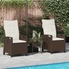 Sodo Kėdė 2 pcs Ruda ir grietinėlė 56 x 60 x 112 cm