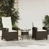 Sodo Kėdė 2 pcs Ruda ir grietinėlė 56 x 60 x 112 cm