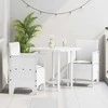 Sodo Kėdė su pagalve 2 pcs Balta 53 x 49 x 85 cm Polipropilenas