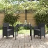 Sodo Kėdė 2 pcs Antracitas 53 x 49 x 85 cm Polipropilenas