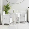 Sodo Kėdė su pagalve 2 pcs Balta 53 x 49 x 85 cm Polipropilenas