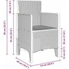 Sodo Kėdė su pagalve 2 pcs Balta 53 x 49 x 85 cm Polipropilenas