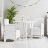 Sodo Kėdė su pagalve 2 pcs Balta 53 x 49 x 85 cm Polipropilenas