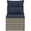 Sodo sofa su pagalve Pilka 55 x 62 x 69 cm Poli ratanas