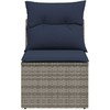 | Sodo sofa | su pagalve Pilka 55 x 62 x 69 cm Poli ratanas