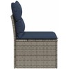 | Sodo sofa | su pagalve Pilka 55 x 62 x 69 cm Poli ratanas
