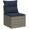 | Sodo sofa | su pagalve Pilka 55 x 62 x 69 cm Poli ratanas