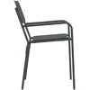 Sodo kėdės 2 pcs Antracitas 51 x 55 x 81 cm Plienas