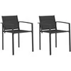Sodo kėdės 2 pcs Juoda ir Antracitas 53,5 x 59 x 77 cm