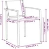 Sodo kėdės 2 pcs Juoda ir Antracitas 53,5 x 59 x 77 cm
