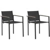 Sodo kėdės 2 pcs Juoda ir Antracitas 53,5 x 59 x 77 cm