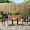 Sodo kėdės 2 pcs Juoda ir Antracitas 53,5 x 59 x 77 cm