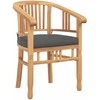 Kėdė su pagalve 2 pcs Ruda 63 x 58 x 89 cm Kieto teka medžio