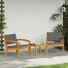 Lauko baldų komplektas Sodo Kėdė 2 pcs Natūralus aliejus Kietos akacijos mediena