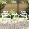 Sodo Kėdė 2 pcs Balta 56 x 55 x 92.5cm Aliuminis