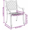 Sodo Kėdė 2 pcs Balta 56 x 55 x 92.5cm Aliuminis