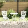 Sodo Kėdė 2 pcs Balta 39 x 40 x 87cm Aliuminis