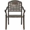 Sodo Kėdė 2 pcs Bronzinė 55 x 56,5 x 91cm Aliuminis