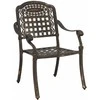Sodo Kėdė 2 pcs Bronzinė 55 x 56,5 x 91cm Aliuminis
