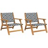 Sodo baldai 2 pcs Juoda ir Balta 67 x 78 x 73 cm