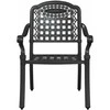 Sodo Kėdė 2 pcs Juoda 55 x 56,5 x 91cm Aliuminis