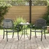 Sodo Kėdė 2 pcs Juoda 55 x 56,5 x 91cm Aliuminis