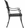 Sodo Kėdė 2 pcs Juoda 55 x 56,5 x 91cm Aliuminis