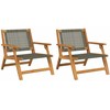 Sodo baldai 2 pcs Pilka 67 x 78 x 73 cm Kietos akacijos mediena