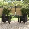 Sodo Kėdė su pagalve 2 pcs Ruda 53 x 49 x 85 cm Polipropilenas