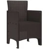Sodo Kėdė su pagalve 2 pcs Ruda 53 x 49 x 85 cm Polipropilenas