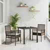 Sodo Kėdė su pagalve 2 pcs Ruda 55 x 53 x 85 cm poliratanas