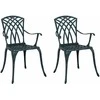 Sodo Kėdė 2 pcs Žalia 53 x 51 x 88,5cm Aliuminis