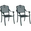 Sodo Kėdė 2 pcs Žalia 64 x 62 x 93cm Aliuminis