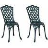 Sodo Kėdė 2 pcs Žalia 39 x 40 x 87cm Aliuminis